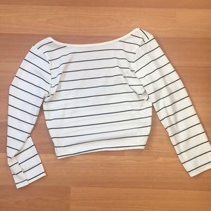 Asos low back 3/4 sleeve crop top